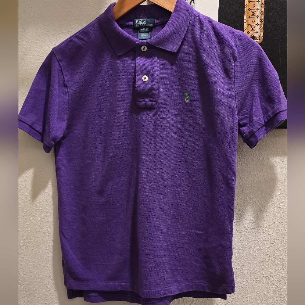 Boys Purple Polo Ralph Lauren Shirt